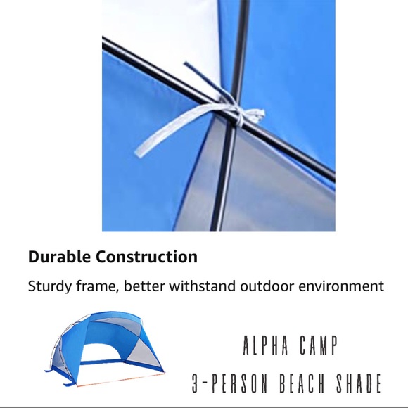 3-Person Sport/Beach Shelter Easy Up Sun Shade 9x6 - Picture 6 of 12